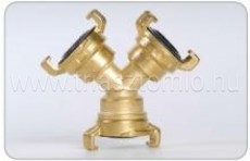 Körmös réz gyorscsatlakozó hármas elágazó