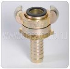 Körmös préslégtömlő-csatlakozó Tömlővéggel, utánszorítható