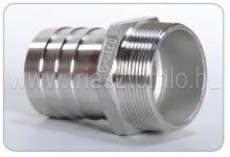 TCS KM SS Nemesacél tömlőcsonk külső menettel