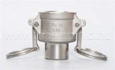 Hegtoldatos nemesacél anya Kamlok anya hegtoldattal